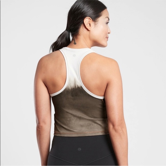 Athleta Shanti Watercolor Stripe Crop Tank Top size Small - Picture 2 of 6